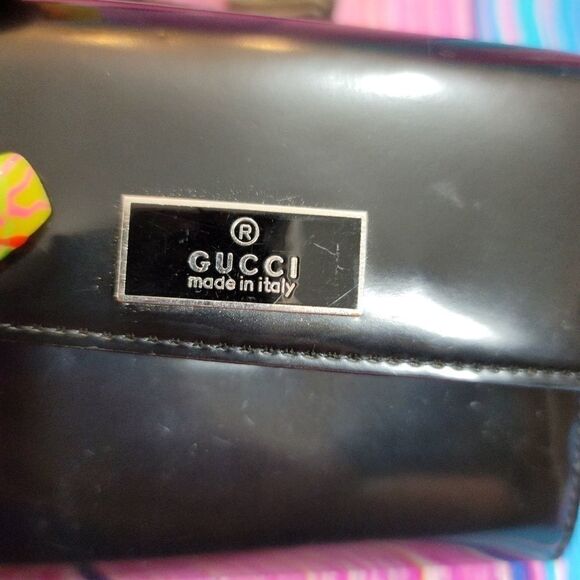 Gucci Black Wallet Bi-Fold Authentic  Vintage - Picture 11 of 11